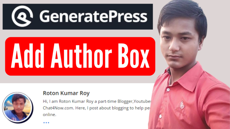 How to Add Author Box in GeneratePress Theme
